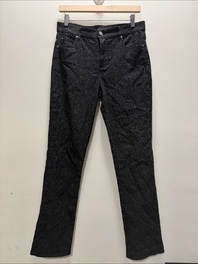 Y2K Retro Simon Chang Women's Black Straight Leg Jeans - Size 8 Midwaist L34 I30